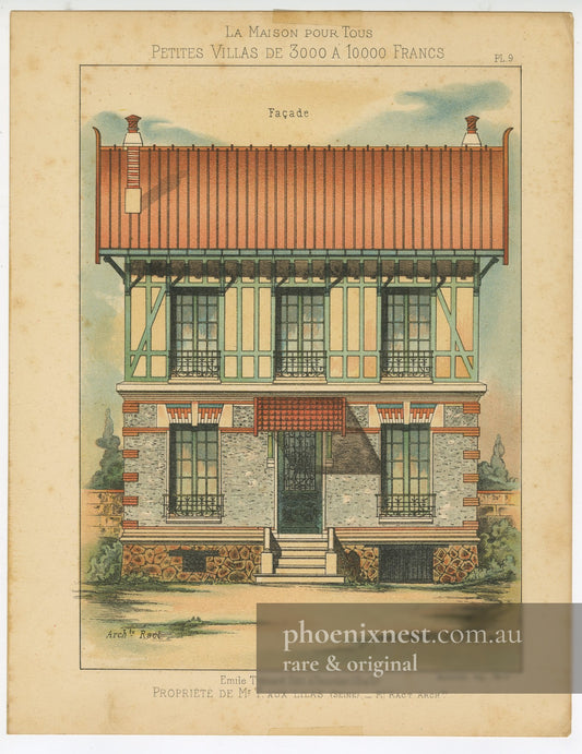 Villa Façade, Plate 9 — La Maison Pour Tous
