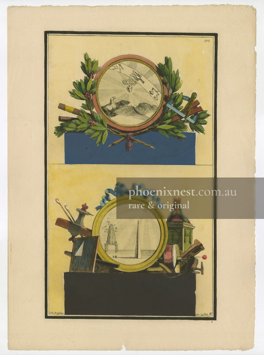 Allegories of Arts and Sciences, Pl. 101 — Nouvelle Iconologie Historique