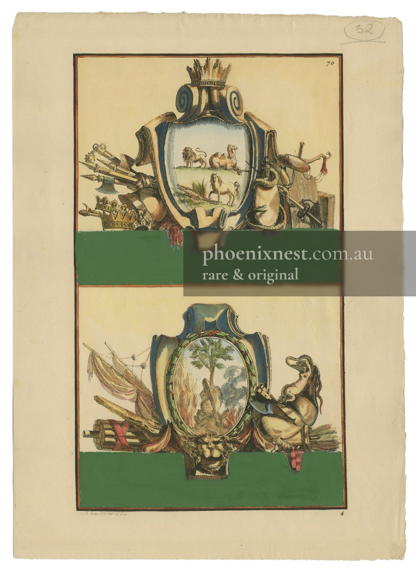 Allegorical Cartouches and Trophies, Pl. 4 — Nouvelle Iconologie Historique
