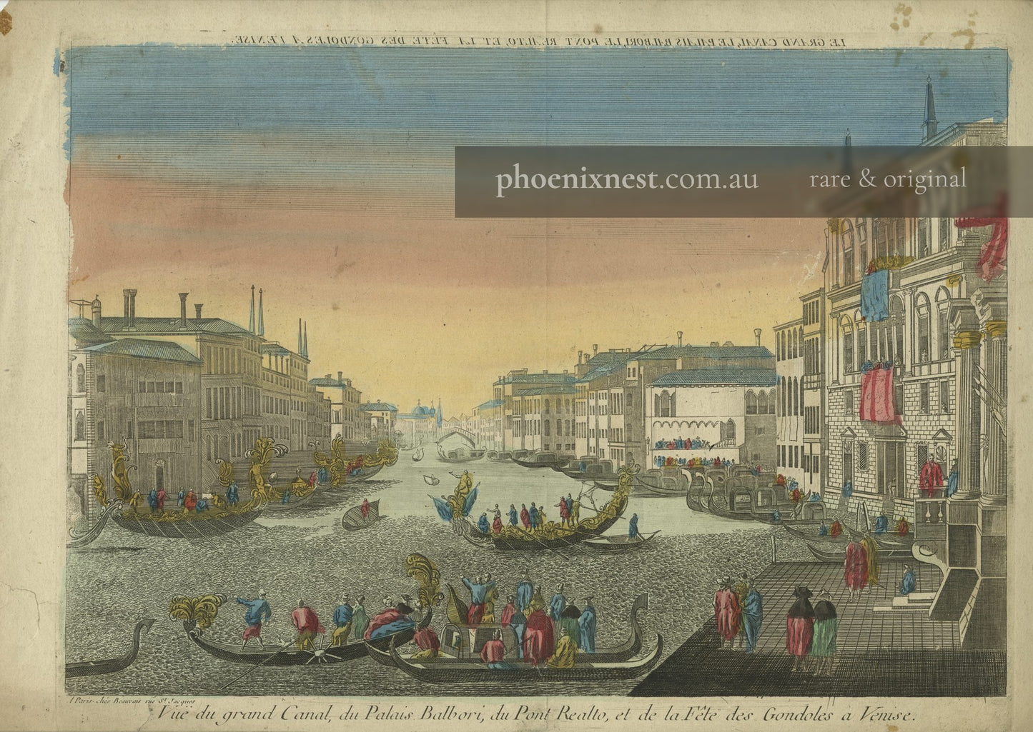 View of the Grand Canal, Palazzo Balbi, Rialto Bridge, and the Gondola Festival in Venice