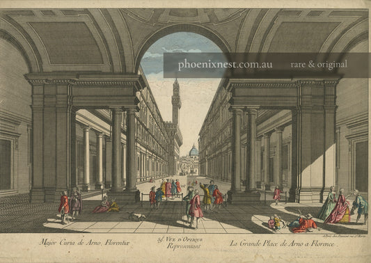 Optical View: The Piazzale degli Uffizi in Florence