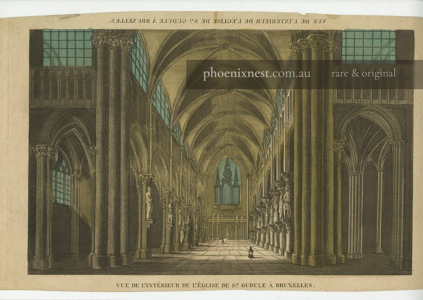 Interior of St. Gudula, Brussels — French School
