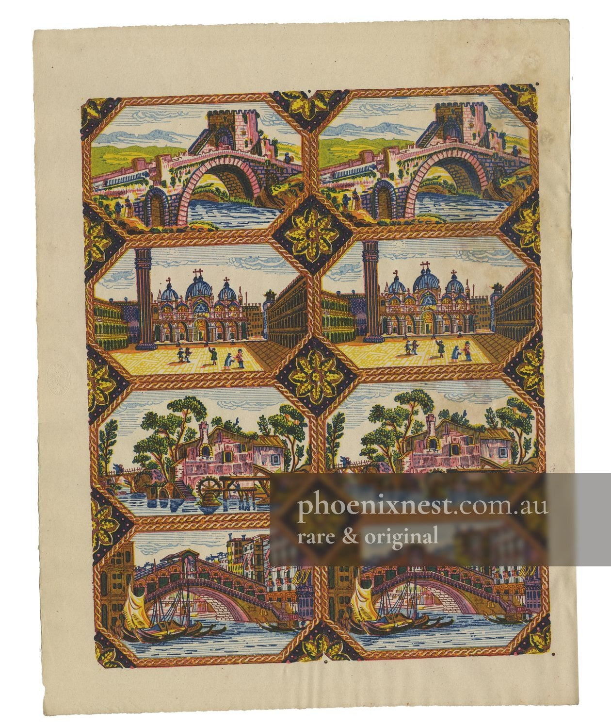 Venetian Views, Decorative Paper — Remondini