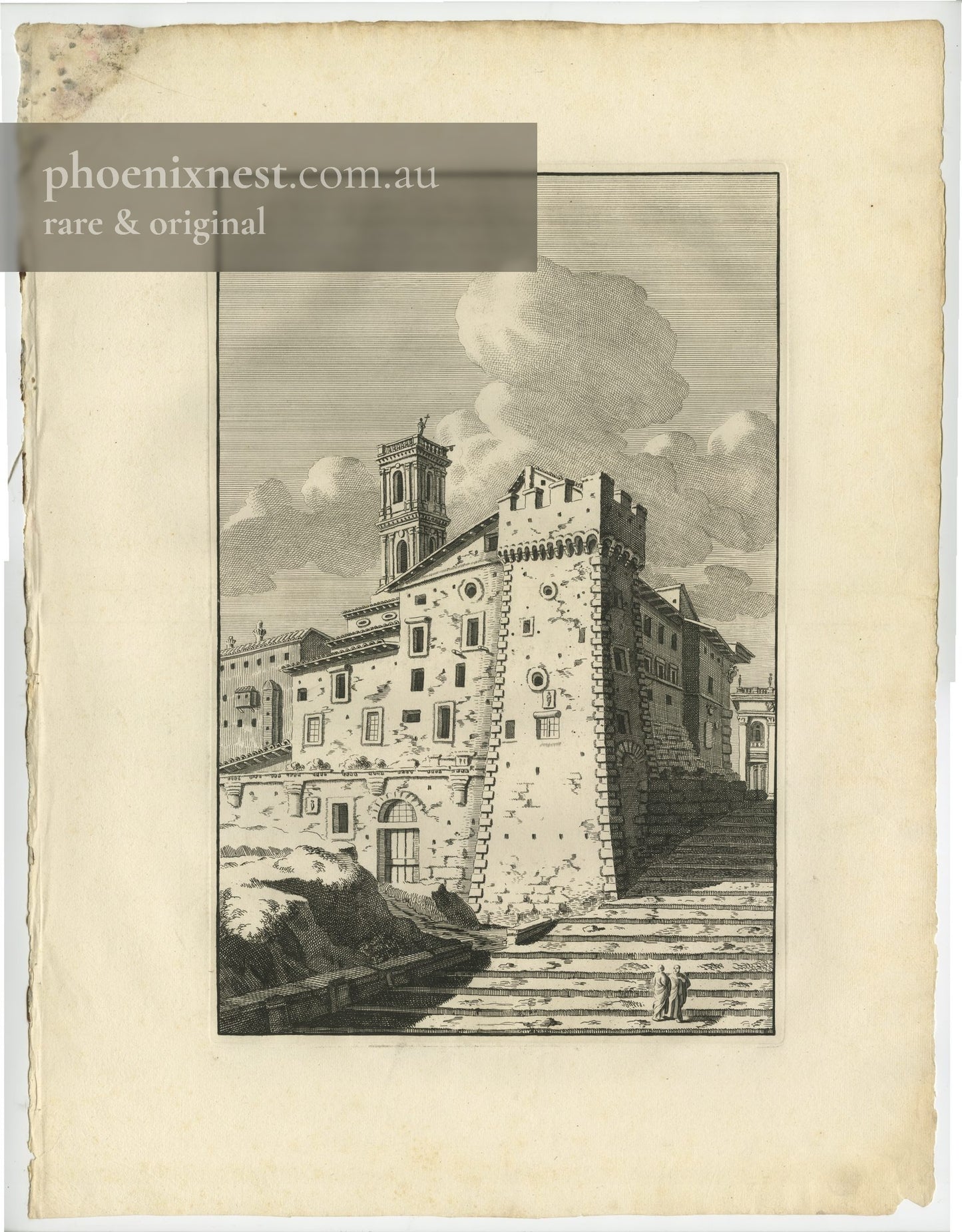 Le mont Palatine du cote du Nord - Plate 10 by Bonaventura Overbeek