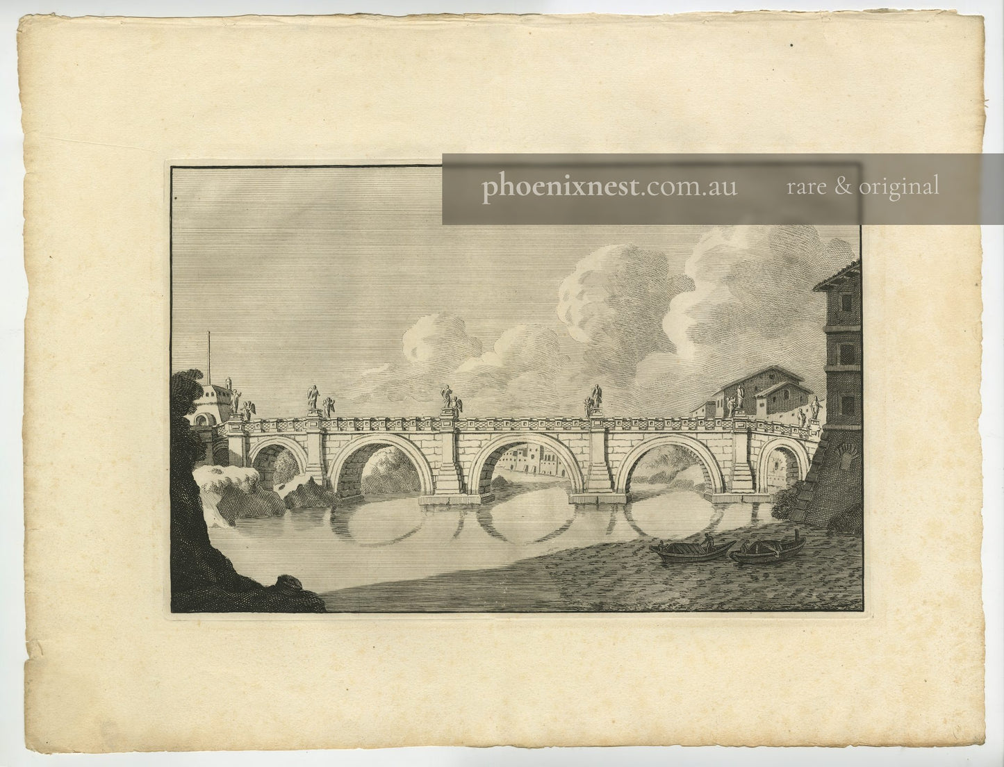 View of the Bridge and Castel Sant'Angelo, Rome