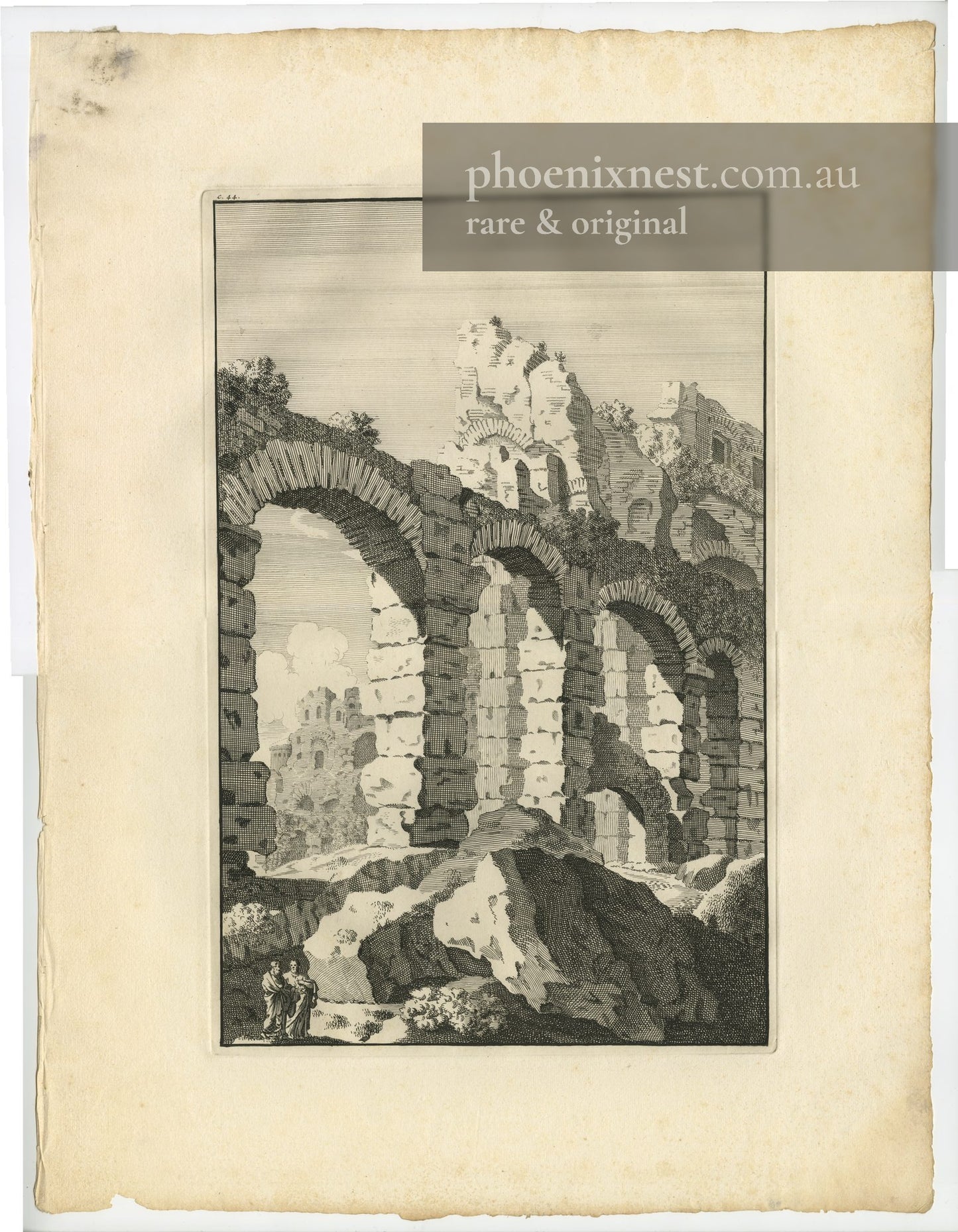 Ruins of a Roman Aqueduct, Pl. 44 — Piranesi