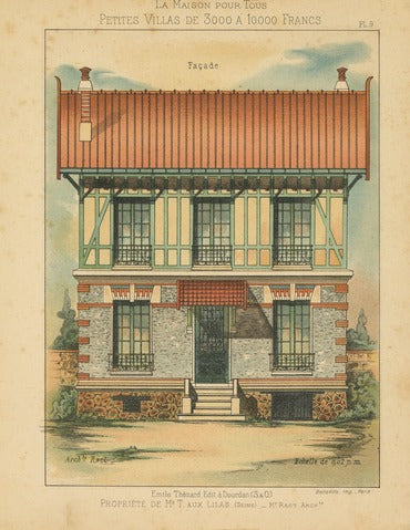 Villa Façade, Plate 9 — La Maison Pour Tous