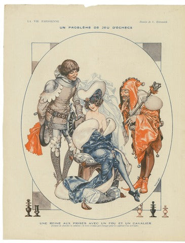 Queen with Fool and Knight — Hérouard