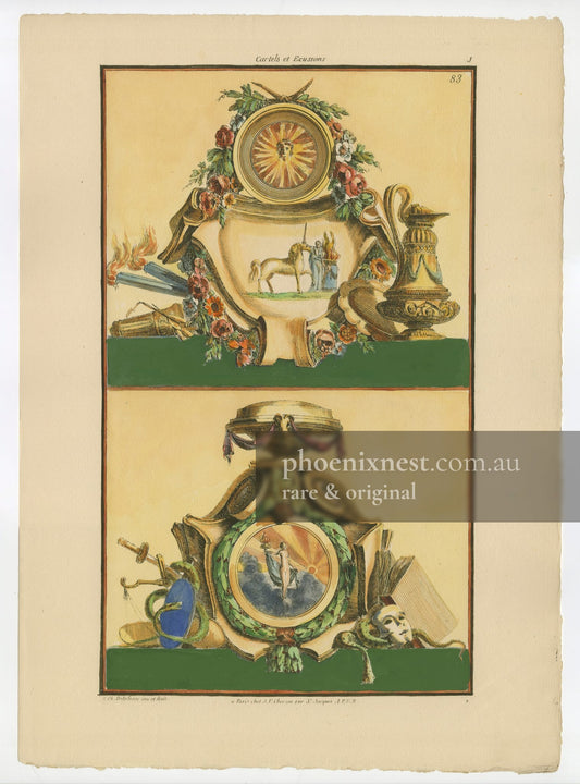Cartouches and Escutcheons, Pl. 83 — Nouvelle Iconologie Historique