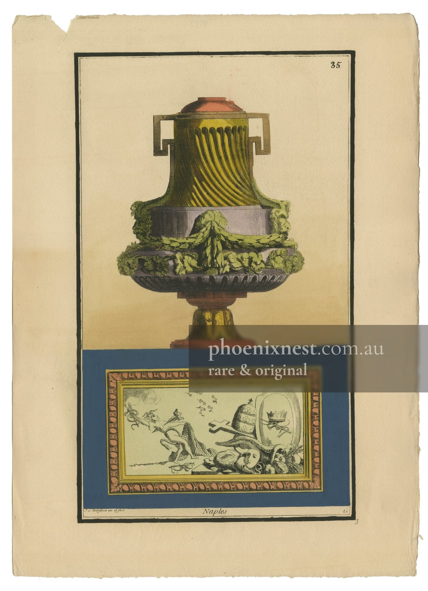 Vase and Allegory of Naples, Pl. 35 — Nouvelle Iconologie Historique