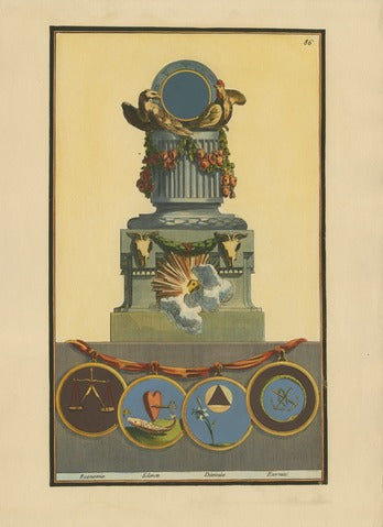 Allegory of Economy, Silence, Divinity, Eternity, Pl. 86 — Nouvelle Iconologie Historique