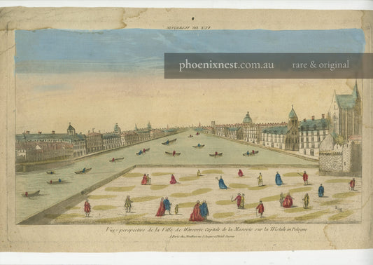 Perspective View of the City of Warsaw, Capital of Masovia on the Vistula in Poland