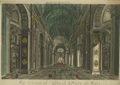Interior View of St. Peter's Basilica in Rome