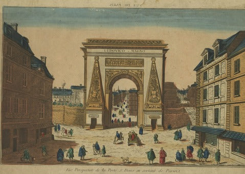 Perspective View of the Porte Saint-Denis, Leaving Paris