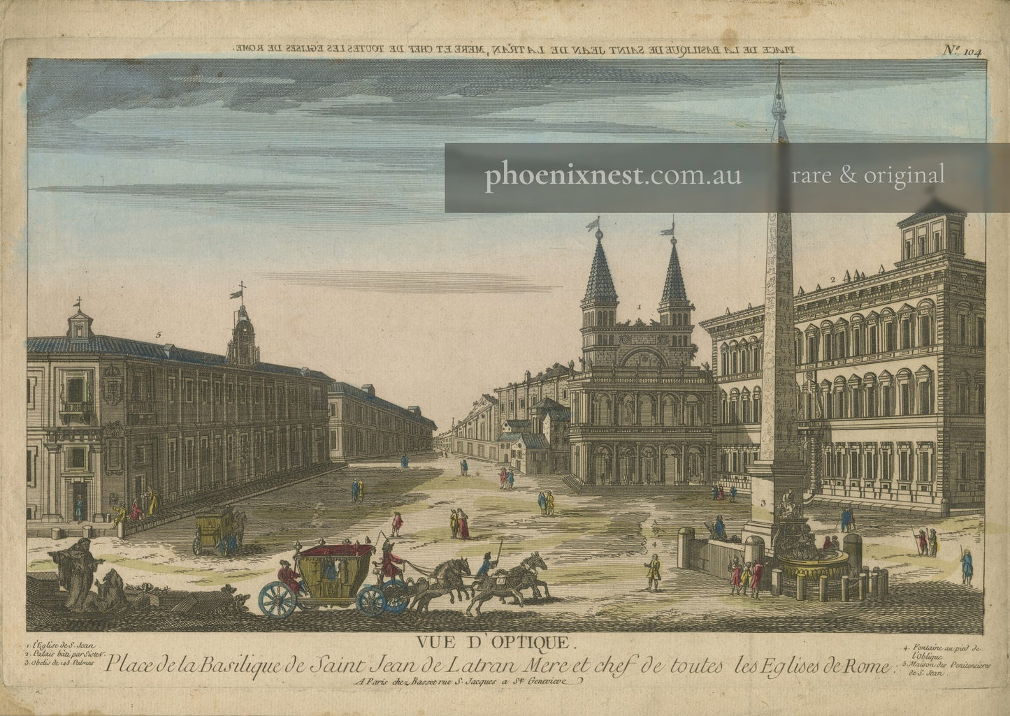 View of the Piazza of Saint John Lateran, Mother and Chief of All Churches in Rome