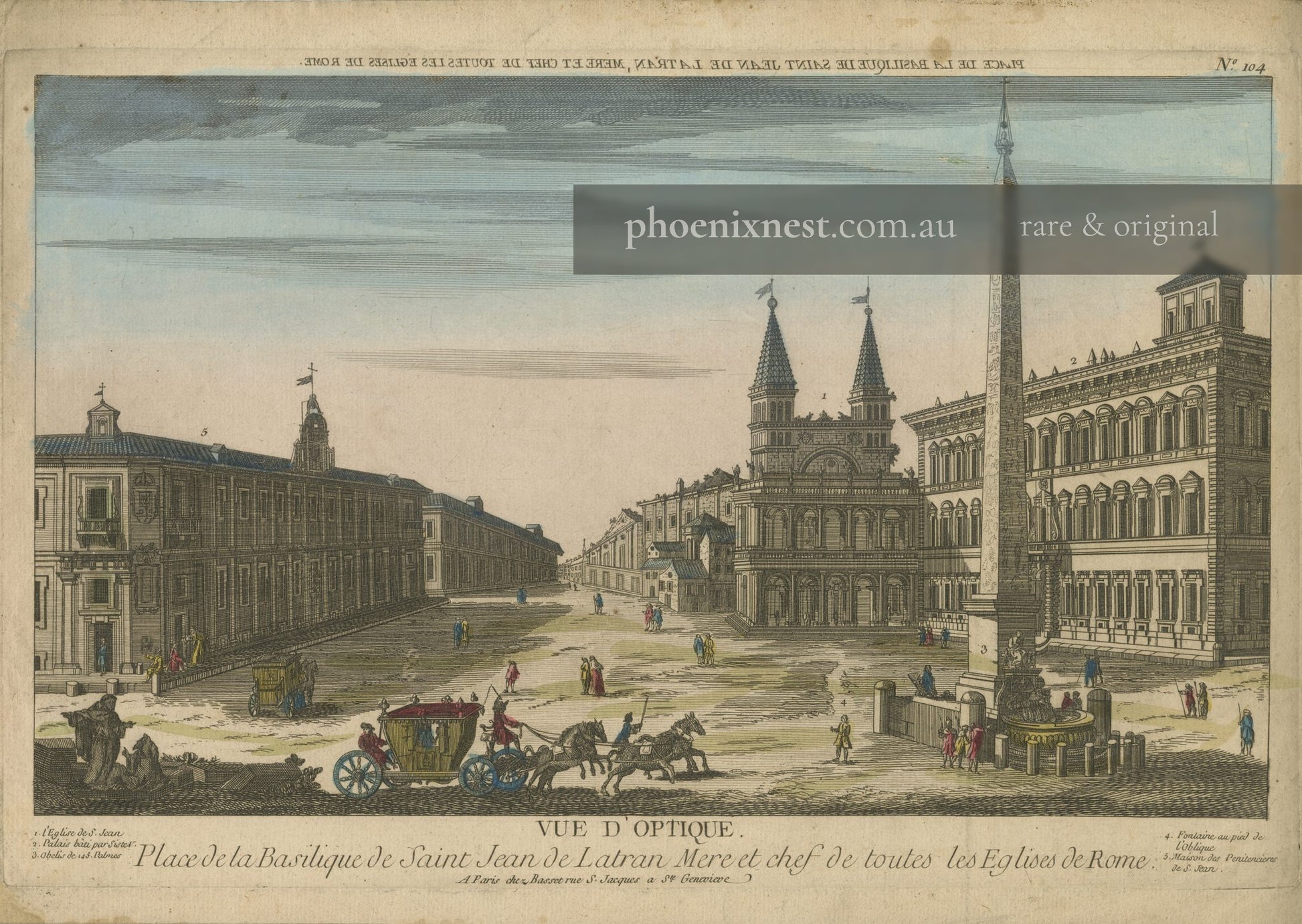 View of the Piazza of Saint John Lateran, Mother and Chief of All Churches in Rome