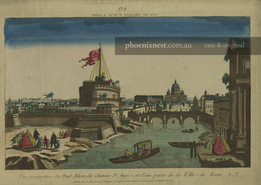 Perspective View of the Ponte Sant'Angelo, Castel Sant'Angelo, and Part of the City of Rome
