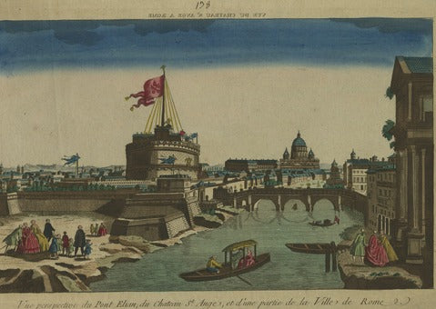 Perspective View of the Ponte Sant'Angelo, Castel Sant'Angelo, and Part of the City of Rome