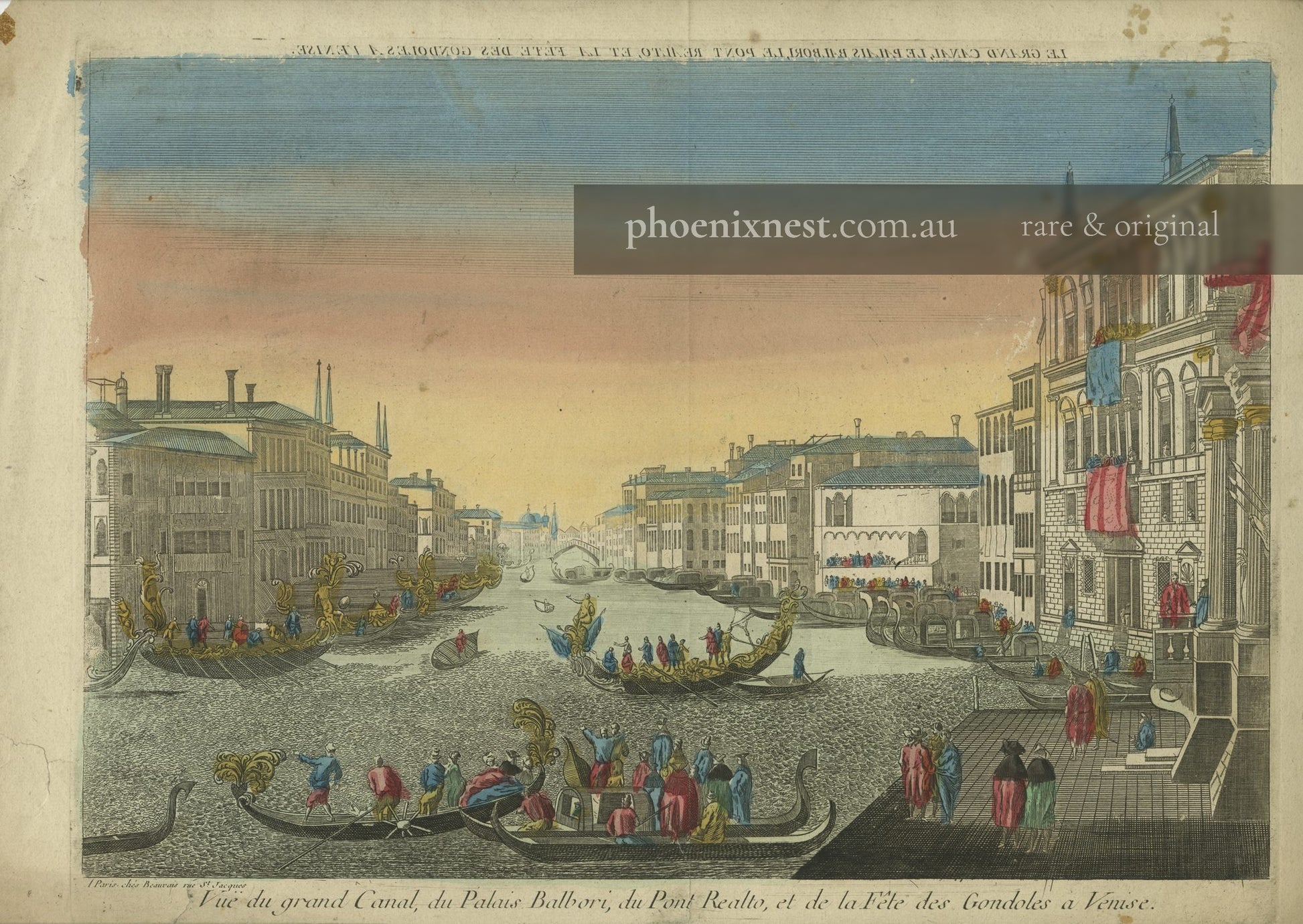 View of the Grand Canal, Palazzo Balbi, Rialto Bridge, and the Gondola Festival in Venice