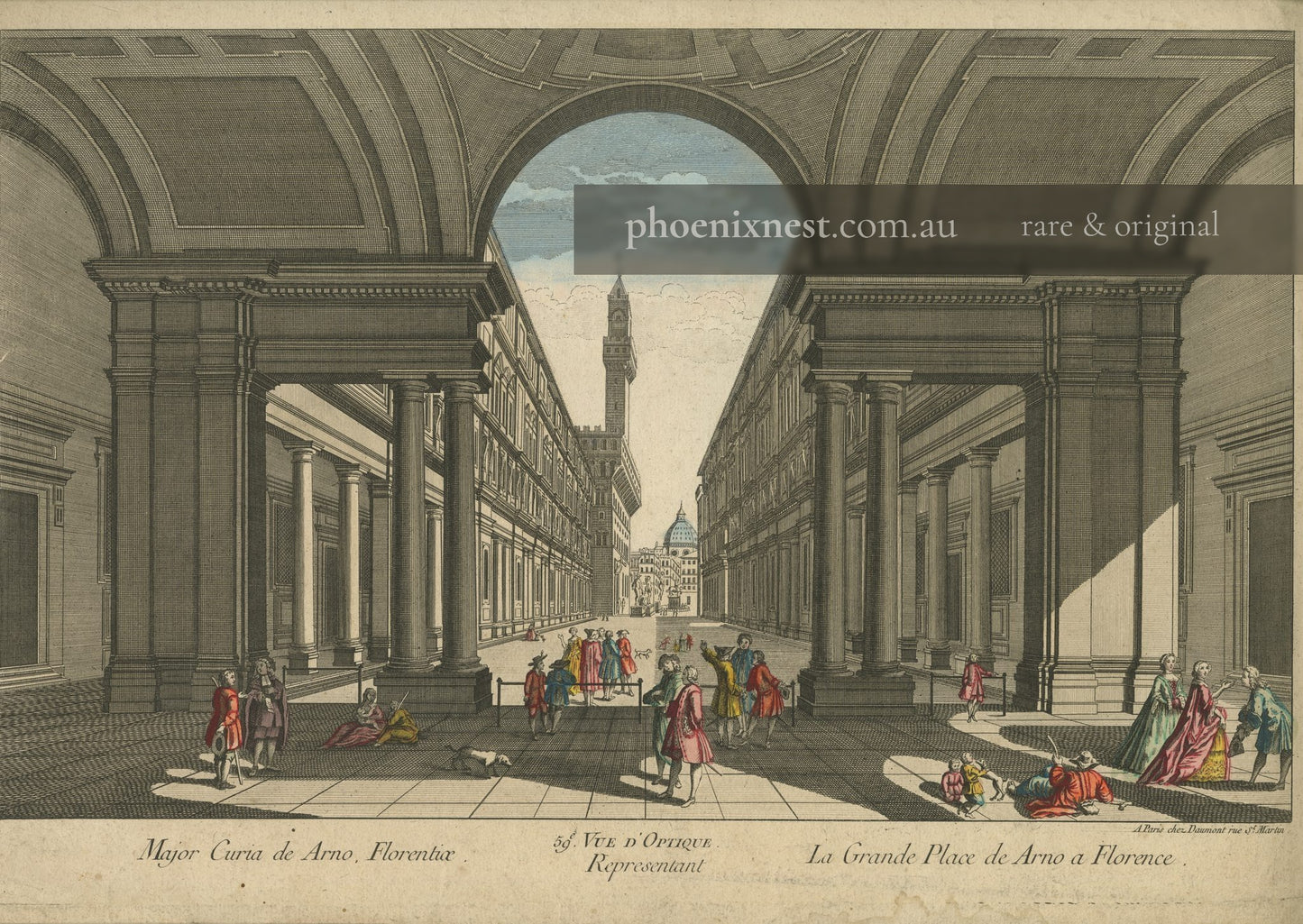 Optical View: The Piazzale degli Uffizi in Florence