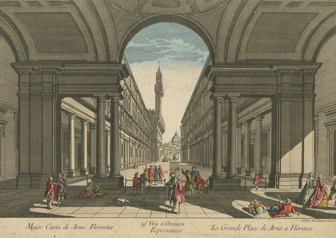 Optical View: The Piazzale degli Uffizi in Florence