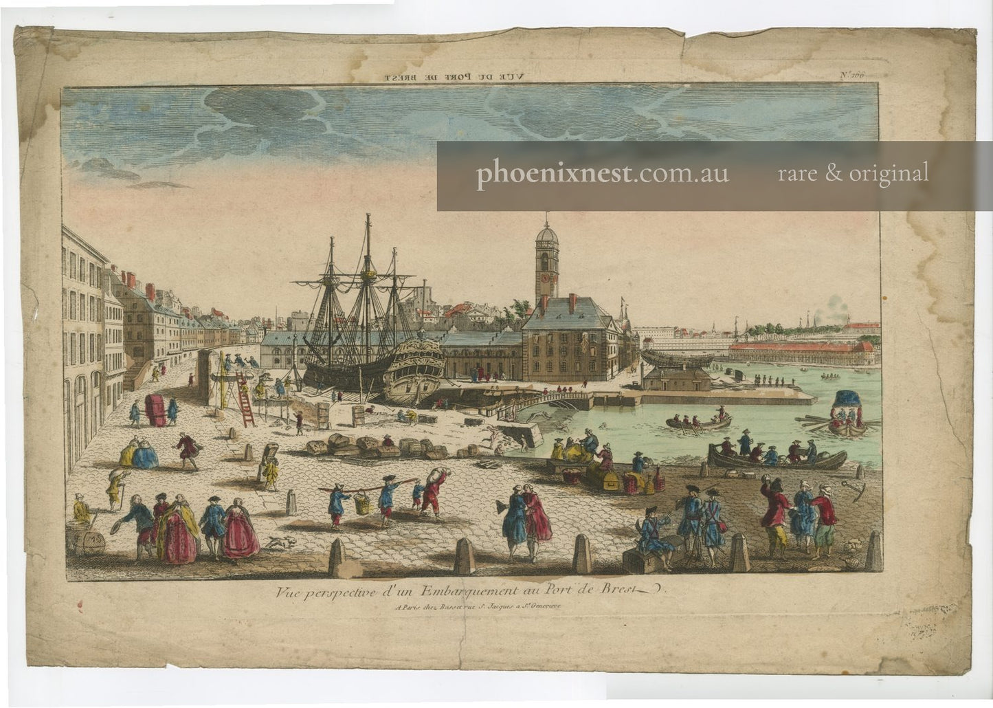 Embarkation at the Port of Brest, Pl. 200 — Basset