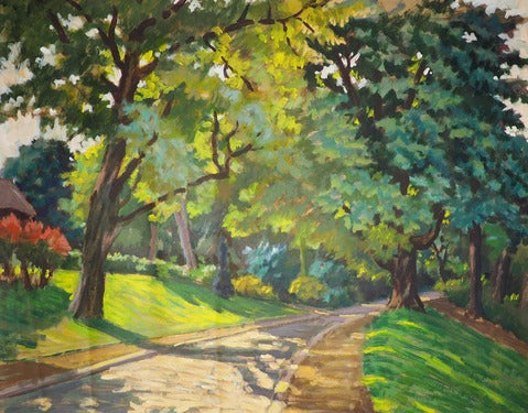 Tree-lined Road — French School