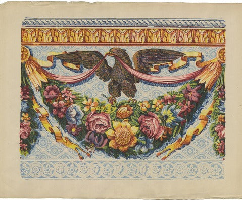 Eagle and Floral Garlands — Remondini