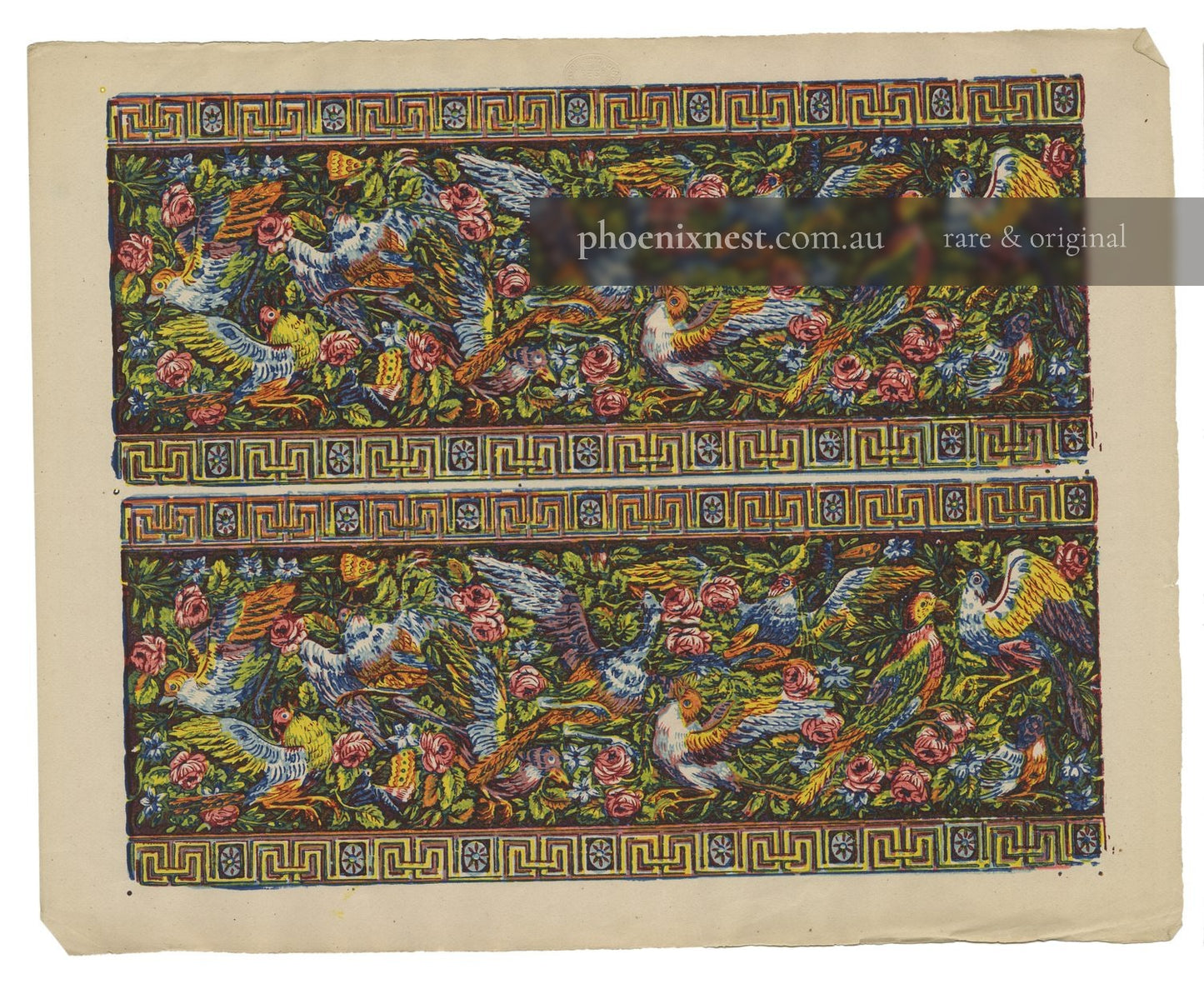 Birds and Flowers, Decorative Border — Remondini