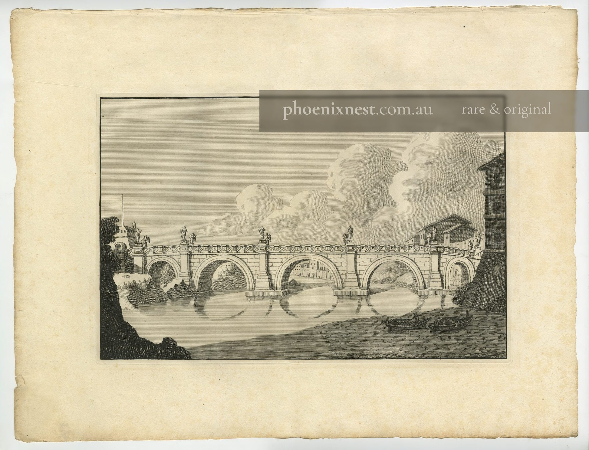 View of the Bridge and Castel Sant'Angelo, Rome