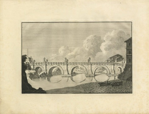 View of the Bridge and Castel Sant'Angelo, Rome