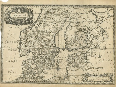 Map of Northern Europe — Dahlbergh