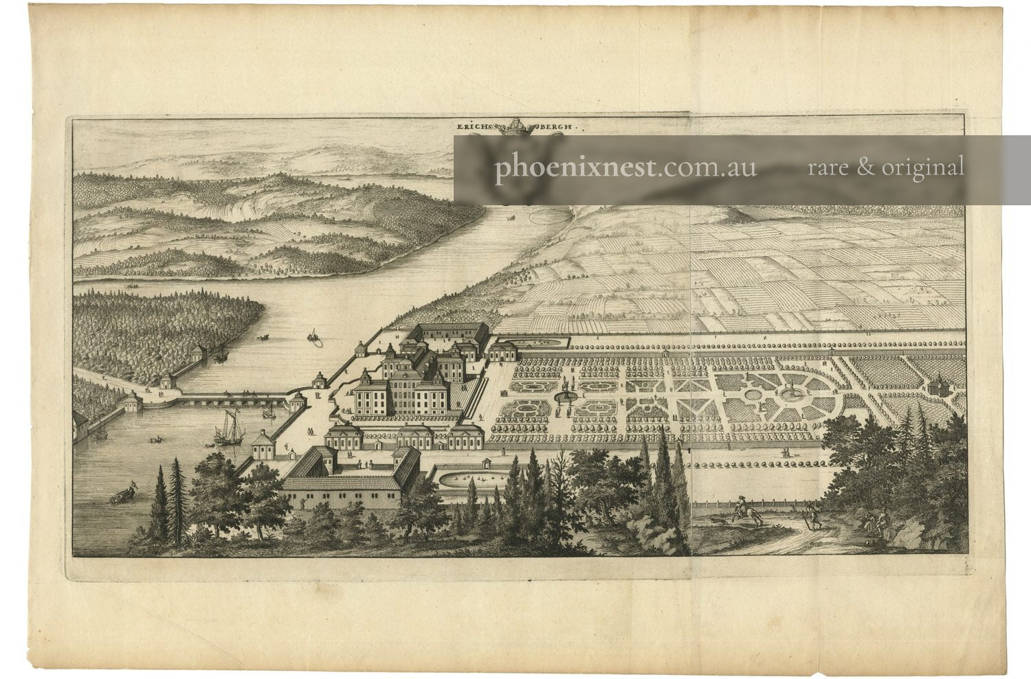 Eriksberg Castle, Bird's-Eye View — Dahlbergh