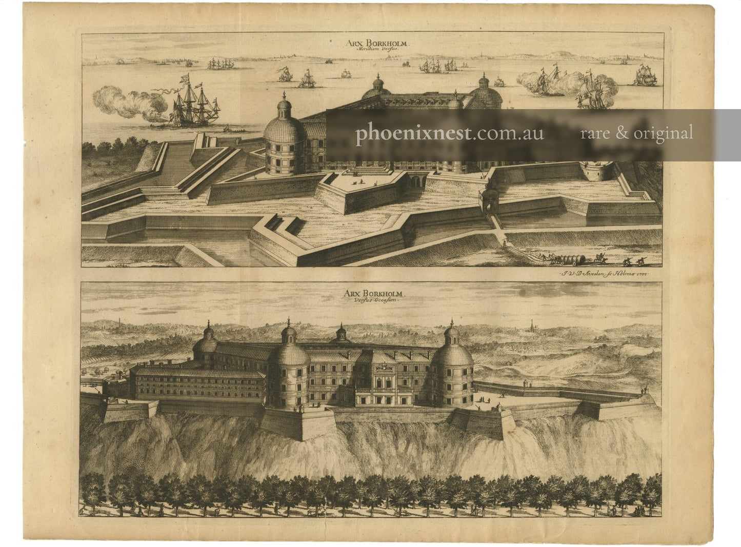 Borgholm Castle, Two Views — Sandrart