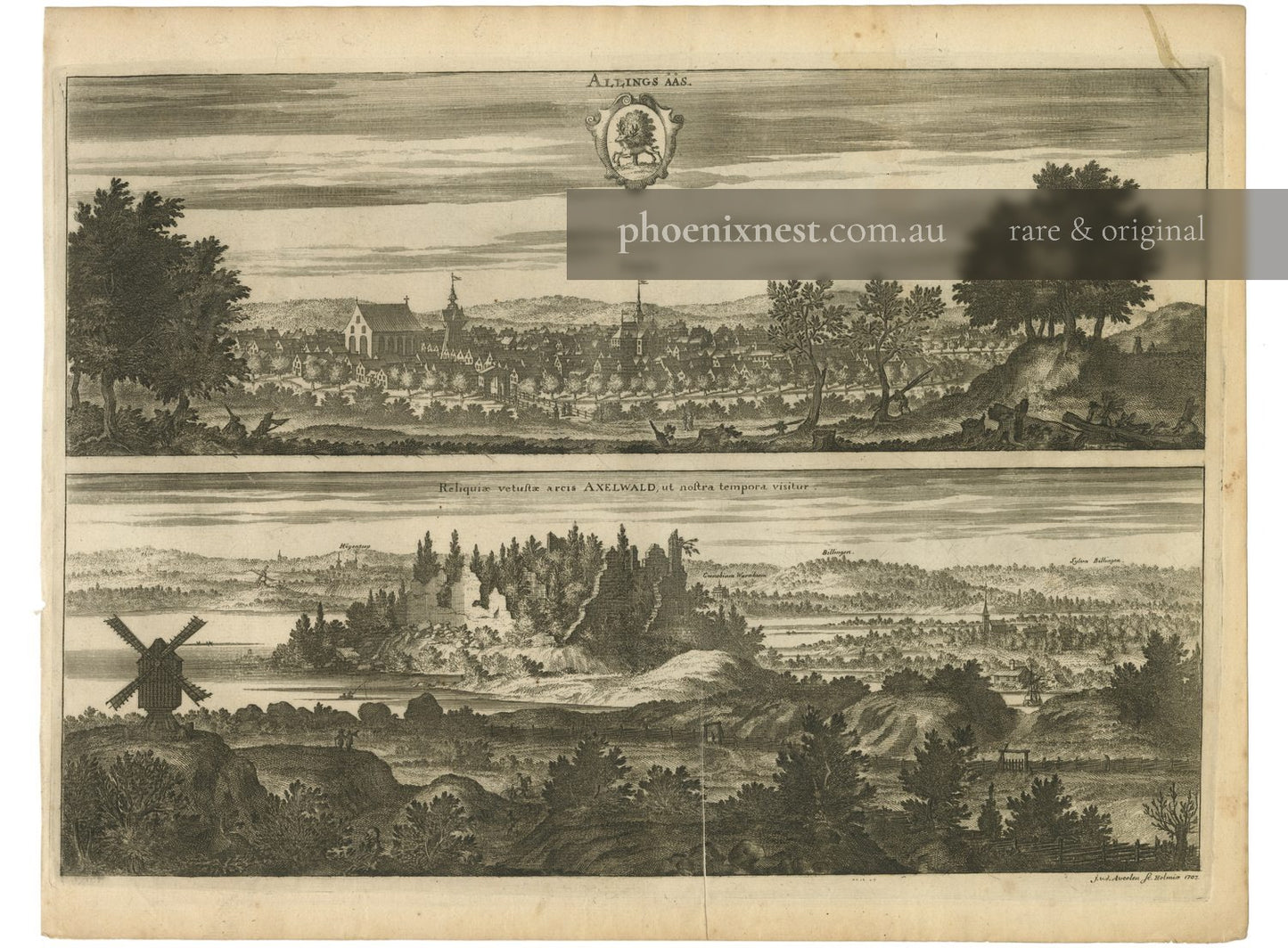 Alingsås and Axevalla Castle — Sandrart