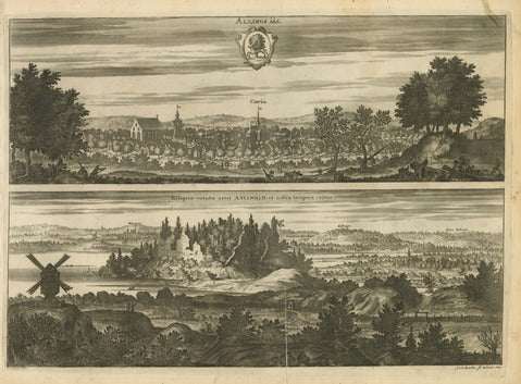 Alingsås and Axevalla Castle — Sandrart